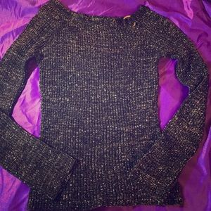 Acrylic Sweater with Metallic Threads